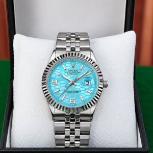 Luxury Turquoise Dial Watch Presentation